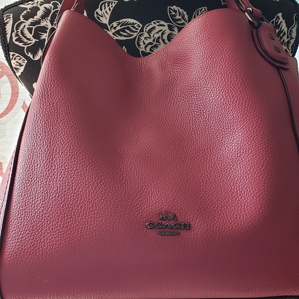 Coach Pink Eddie Shoulder Bag